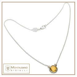 Collana Nodi intreccio 1 pietra